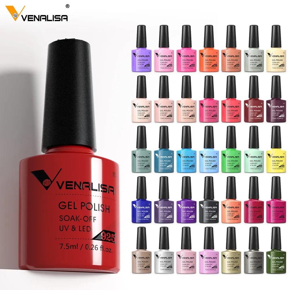 Nail Gel Polish Semi Permanent Gellack Nail Art Salon 120 Color Glitter 7.5ml