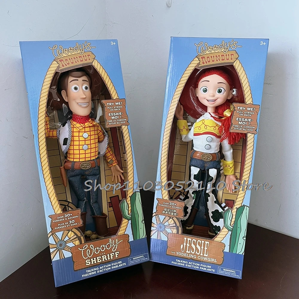 Toy Story 4 Talking Woody Jessie Action Figure Sing Soft Cute  Anime Figure Decoration Birthday Model Gift Toys