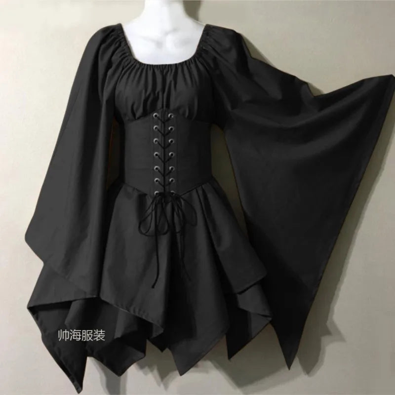 Halloween Cosplay Vintage Fairy Elf Costume Dress