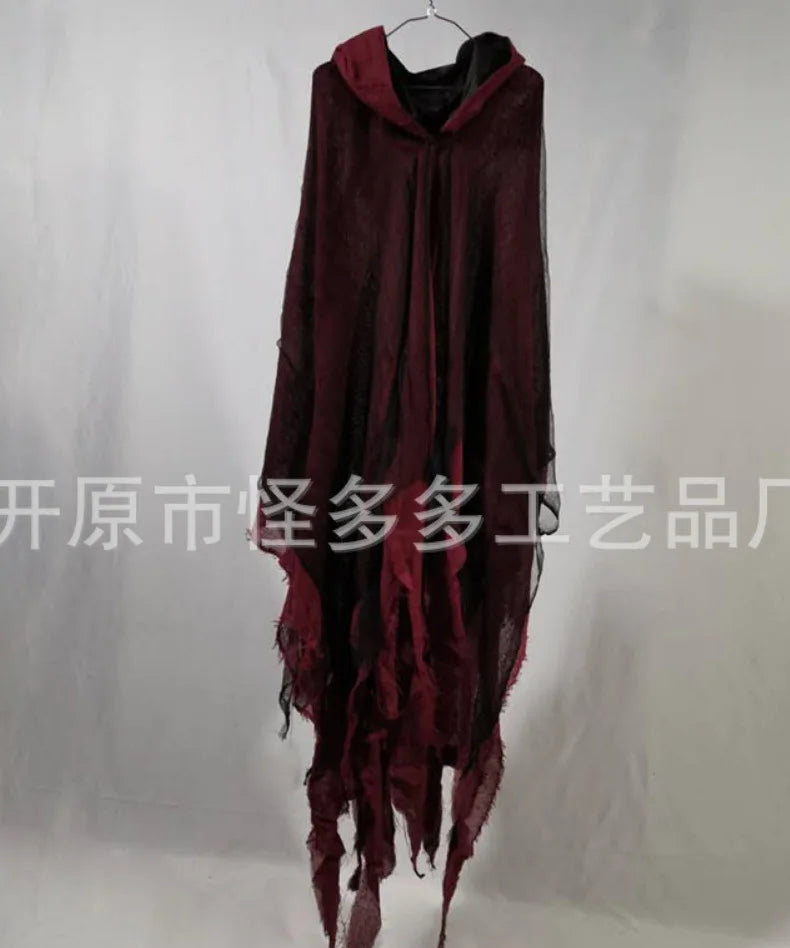 Halloween Hooded Cloak Cape Costume for Adults Witch Vampire