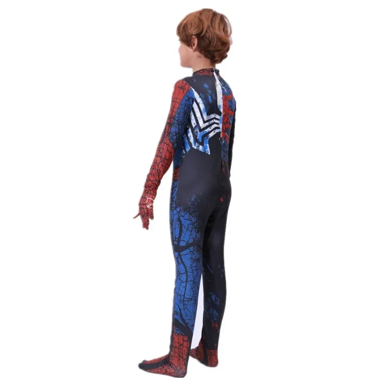 Superhero Bodysuit Printed Grid Pattern