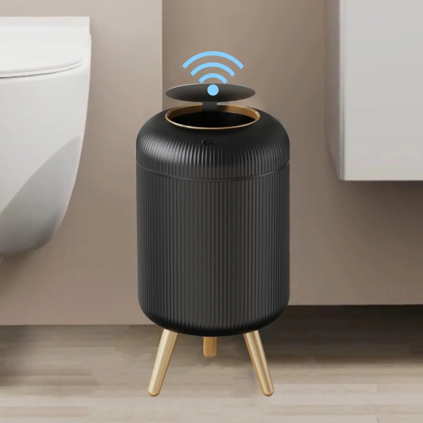 Automatic Trash Can with Lid,  Small Plastic Smart Trash Can, Motion Sensor