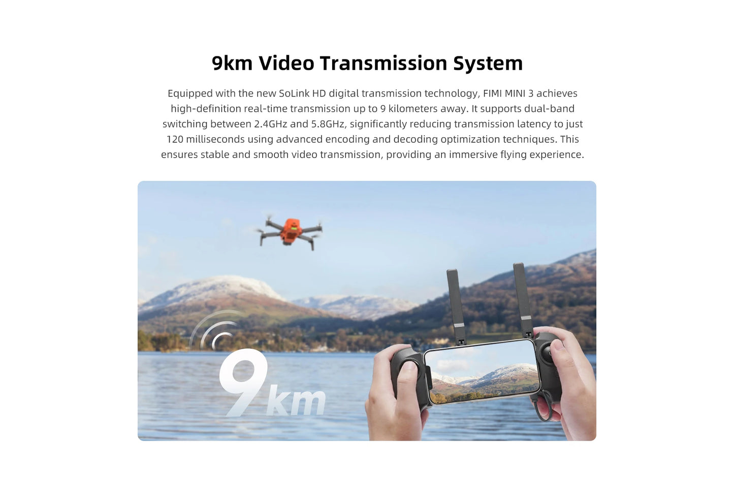 FIMI MINI 3 Portable Camera Drone GPS Foldable RC Quadcopter For Travel Shooting Beginners
