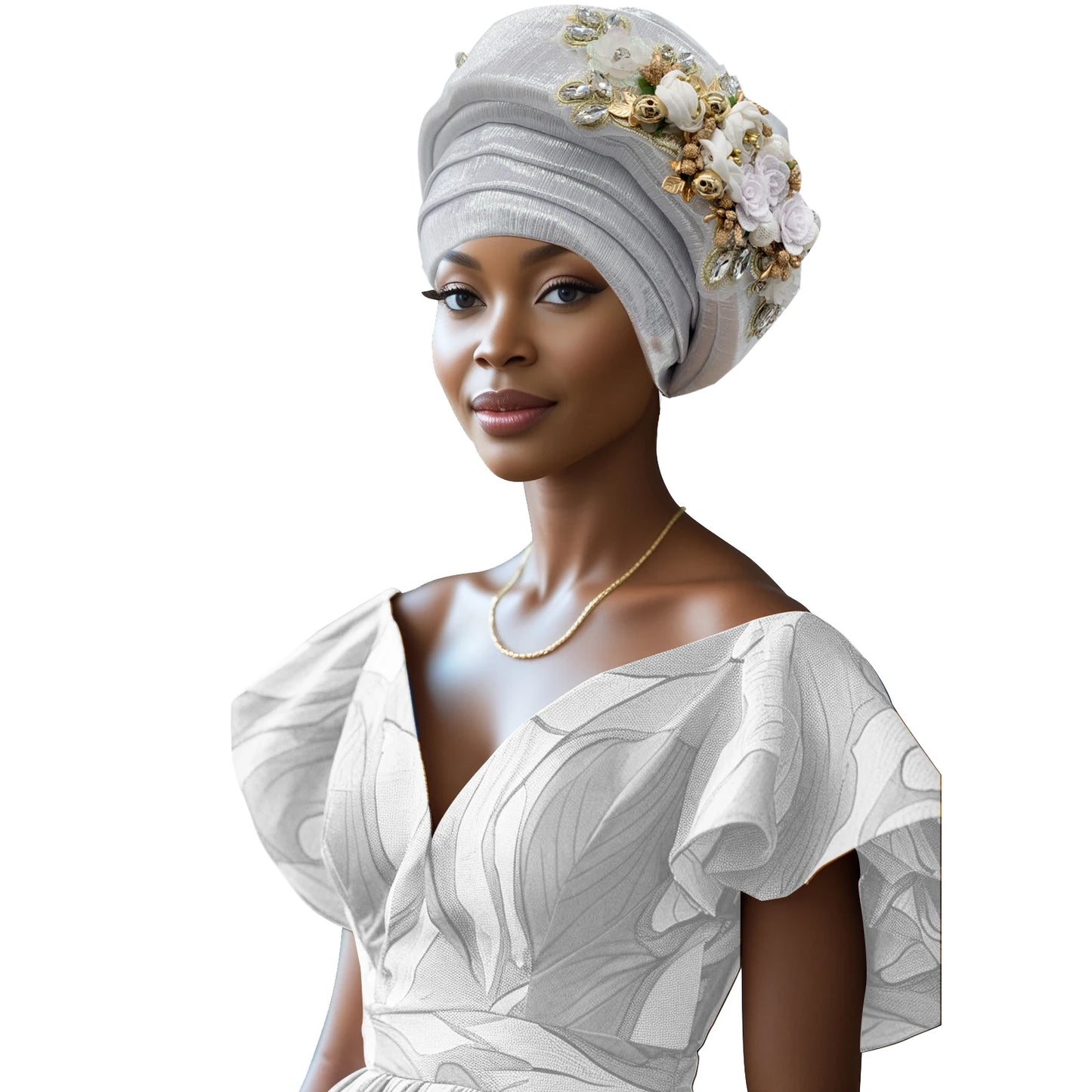 Exquisite Bouquet Turban Cap