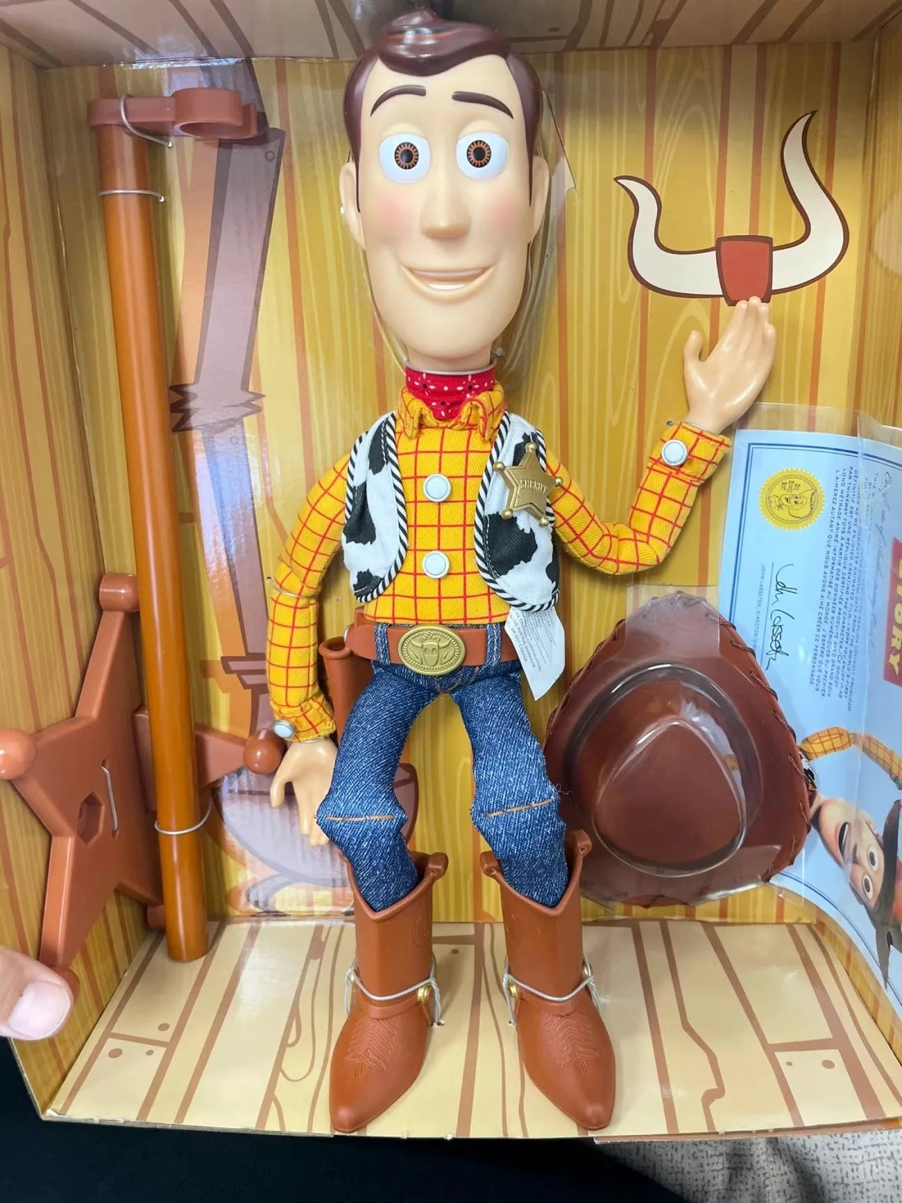 Disney Hot Movie Pixar Toy Story 5 40cm Woody Action Figures English Sound Character Doll Cloth Cowboy Birthday Xmas Gift