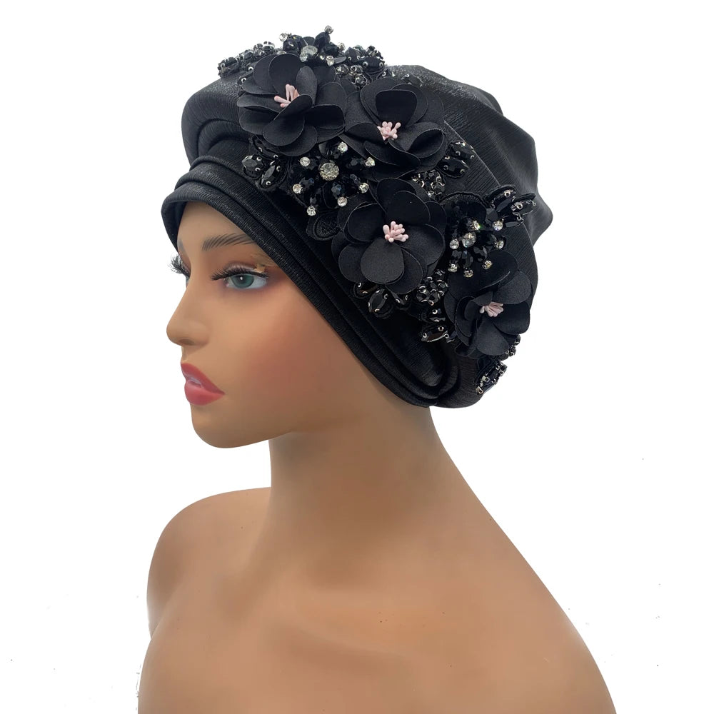 Exquisite Bouquet Turban Cap