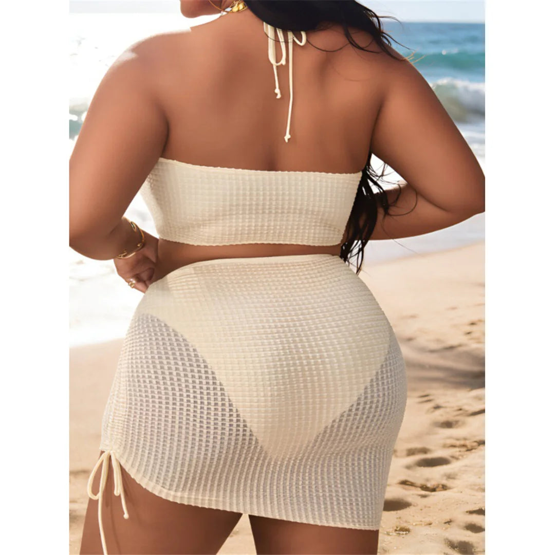 0XL - 4XL 3PCS Bikini Plus Size Swimwear