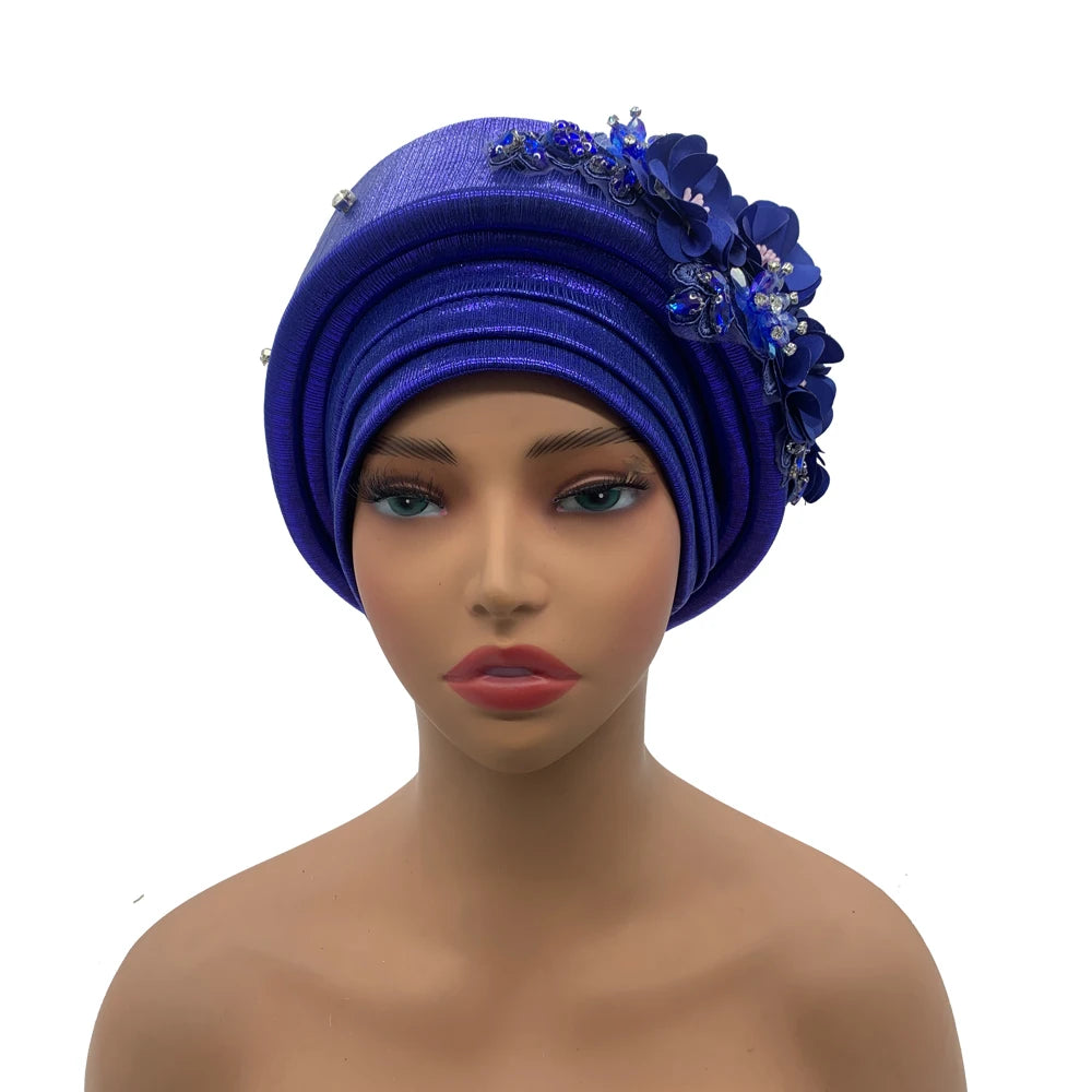 Exquisite Bouquet Turban Cap