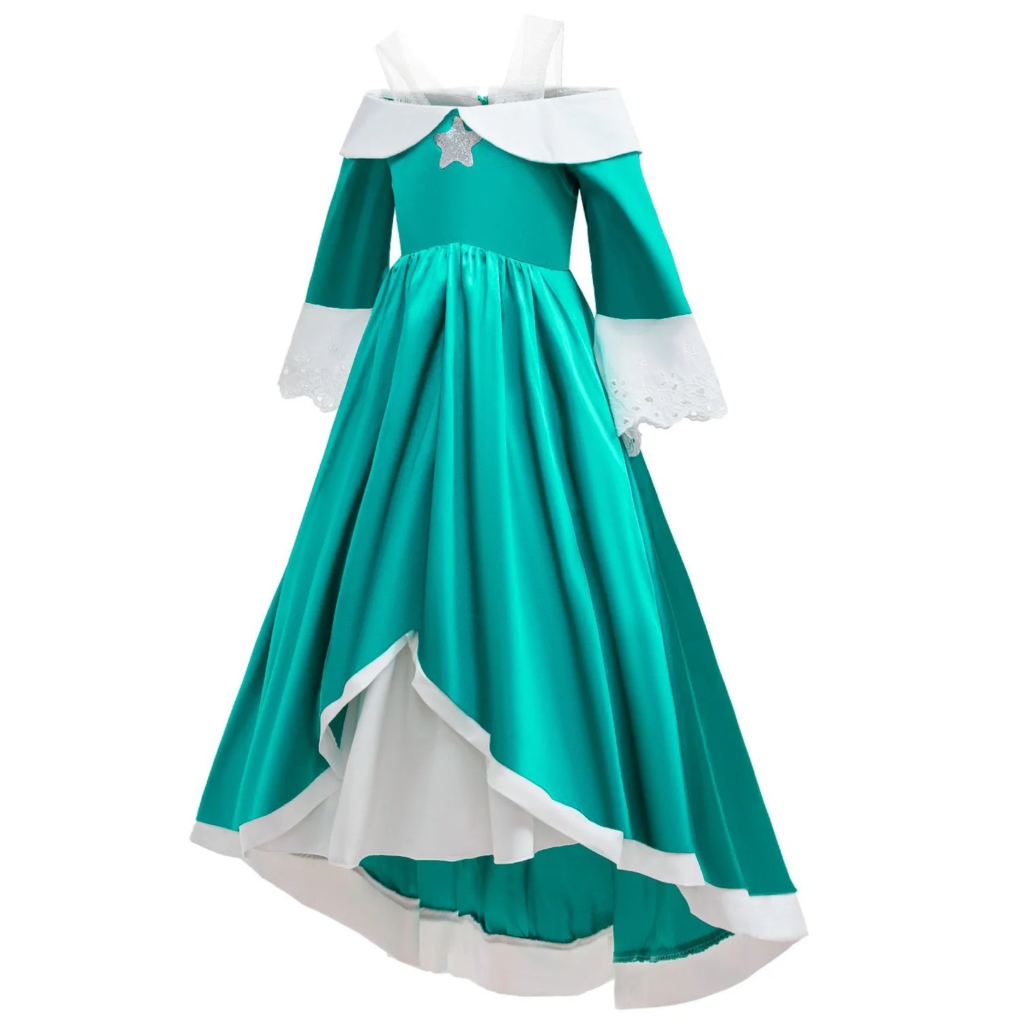 2026 Movie Girls Princess Dress Up Rosalina Peach Cosplay Outfit Children Girl Halloween Cosplay Costume Gown
