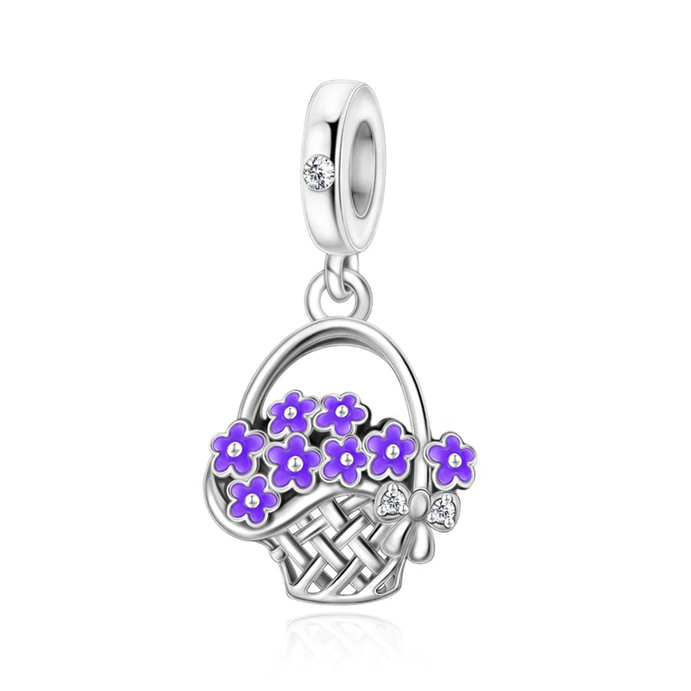 Purple Series 925 Sterling Silver Dreamy Lily Flower