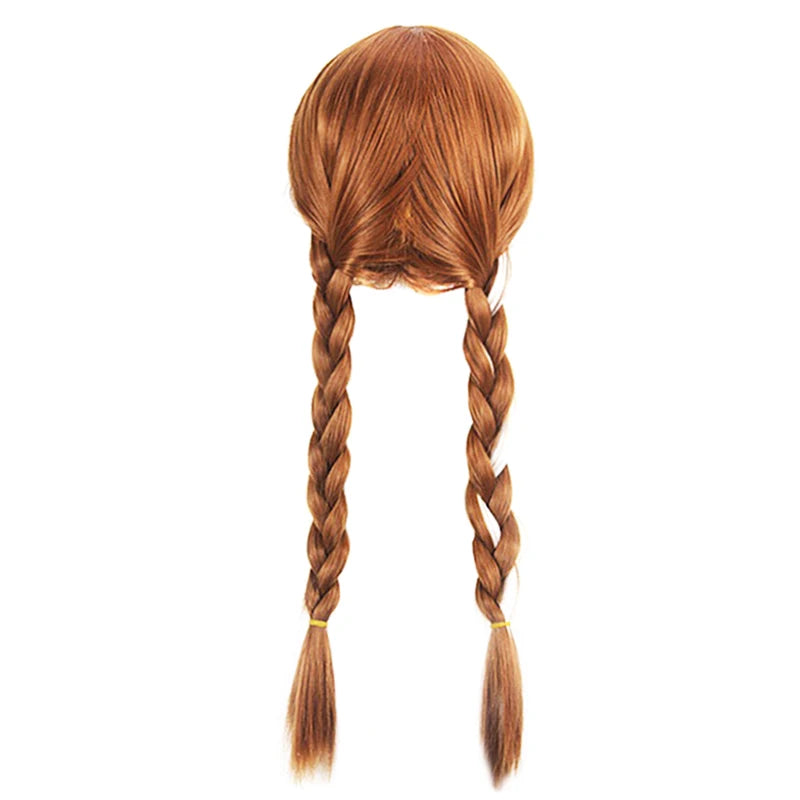 Elsa Birthday Party Costume Play Accessories Headwear Tiara Snow Queen Kid Princess Wig Braid Kid Carnival Cosplay Dress up Kits