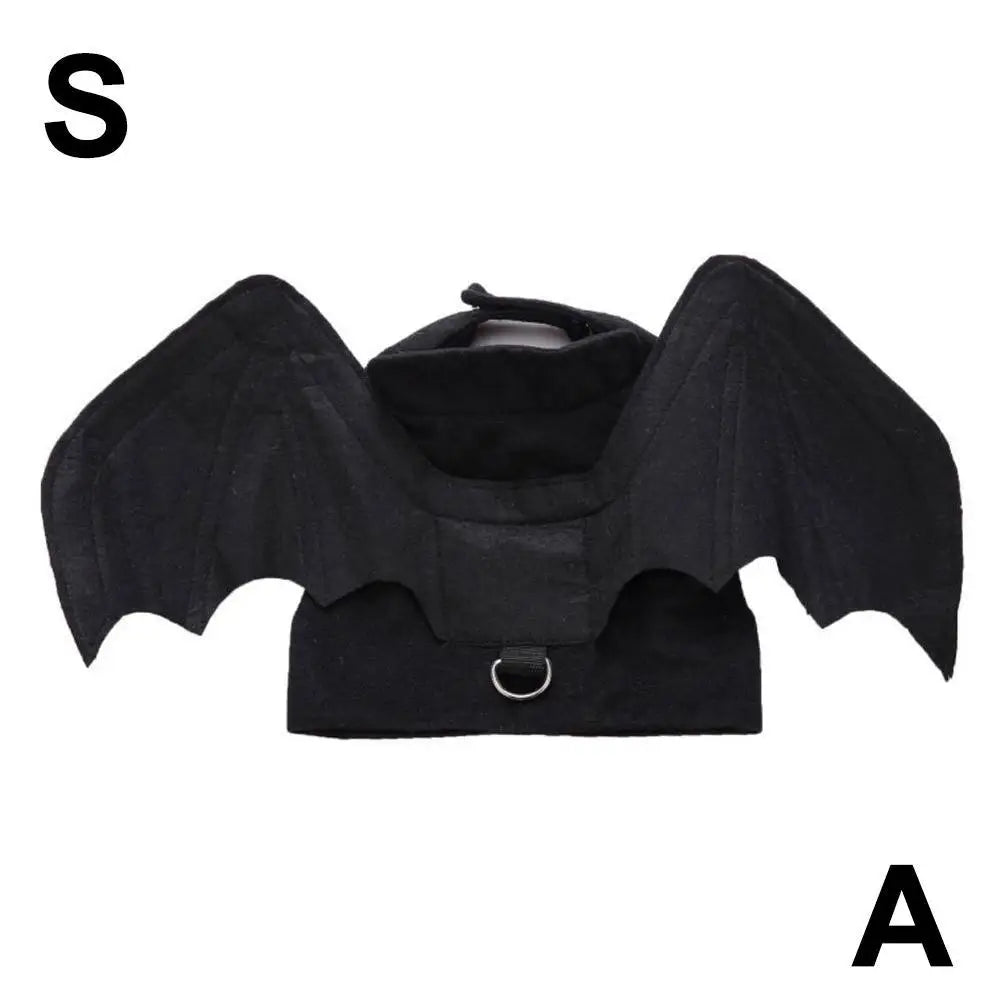 -Halloween Pet Costume - Cute Black Bat Wings Harness Costume For Cats And Dogs,