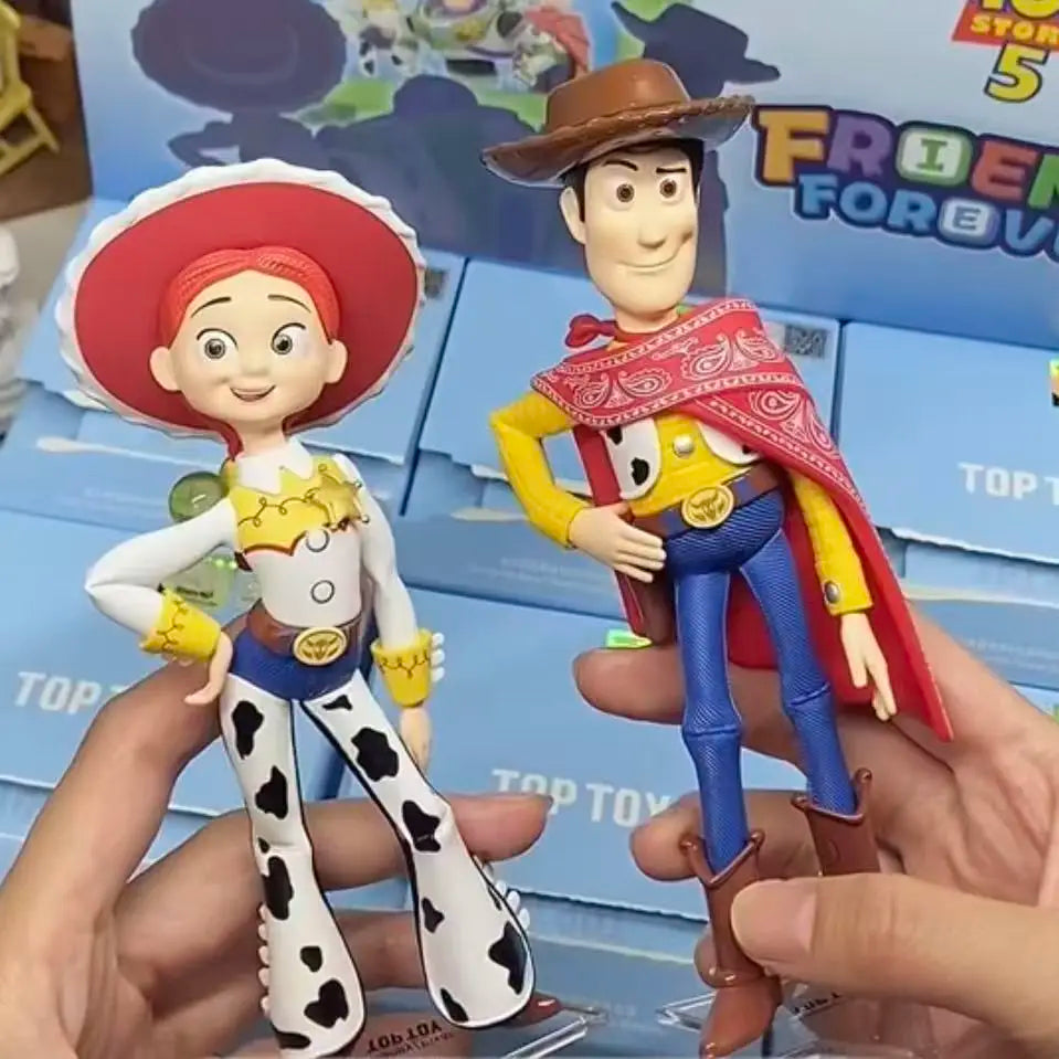 Toptoy Toy Story 5 Forever Friends Blind Box Action Figures Buzz Lightyear Jessie Woody Doll Action Figures Mystery Box Toy Gift