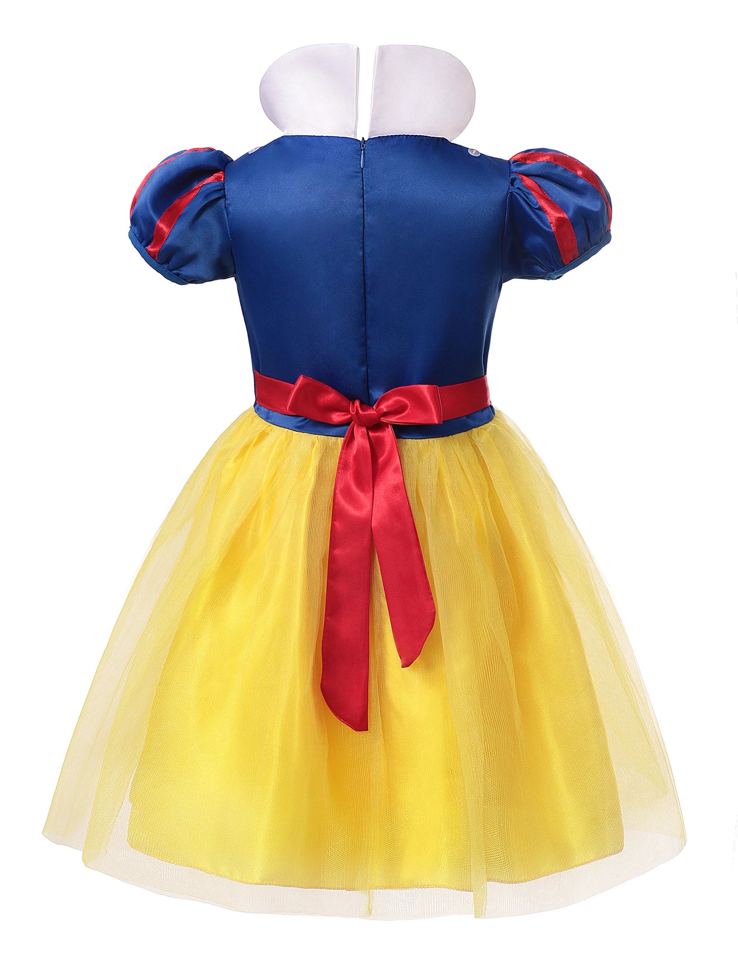 Snow White Princess Dress Girls Halloween Party Costume Role Play Outfit for Toddler Kid Children Cartoon Fancy Cosplay Clothing