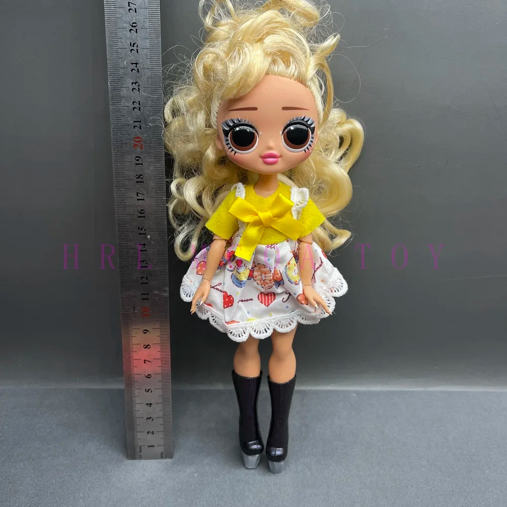 Original 24cm OMG Big Sister Fashion Dress up Girl Doll Set Including Clothes and Shoes Holiday Gift Toys