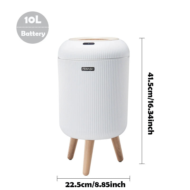 Automatic Trash Can with Lid,  Small Plastic Smart Trash Can, Motion Sensor