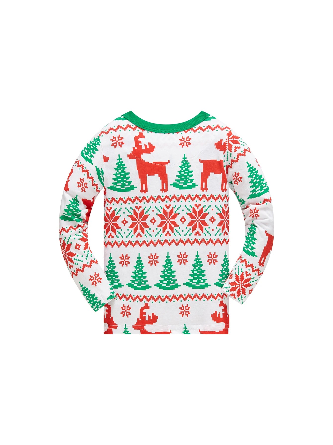 Pajamas Set Reindeer Snowflake Print 100% Cotton