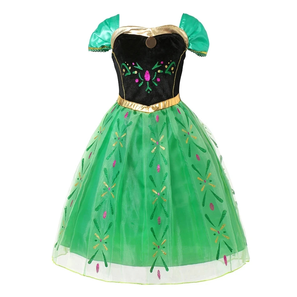 Moana Elsa Princess Dress for Girls Costume Kid Children Cosplay Birthday Carnival Party Outfit Toddler Fancy 2-8Y Birthday Gift