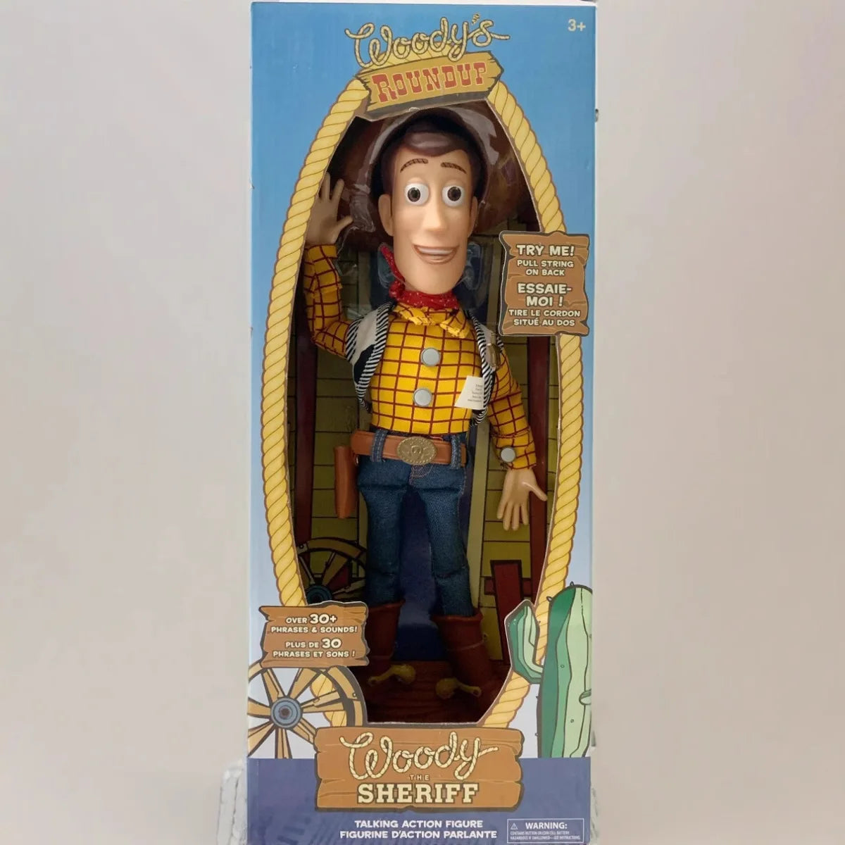 In Stock Disney Pixar Toy Story Woody Action Figures English Movie Sound Character Doll Cloth Cowboy Birthday Gift For Children