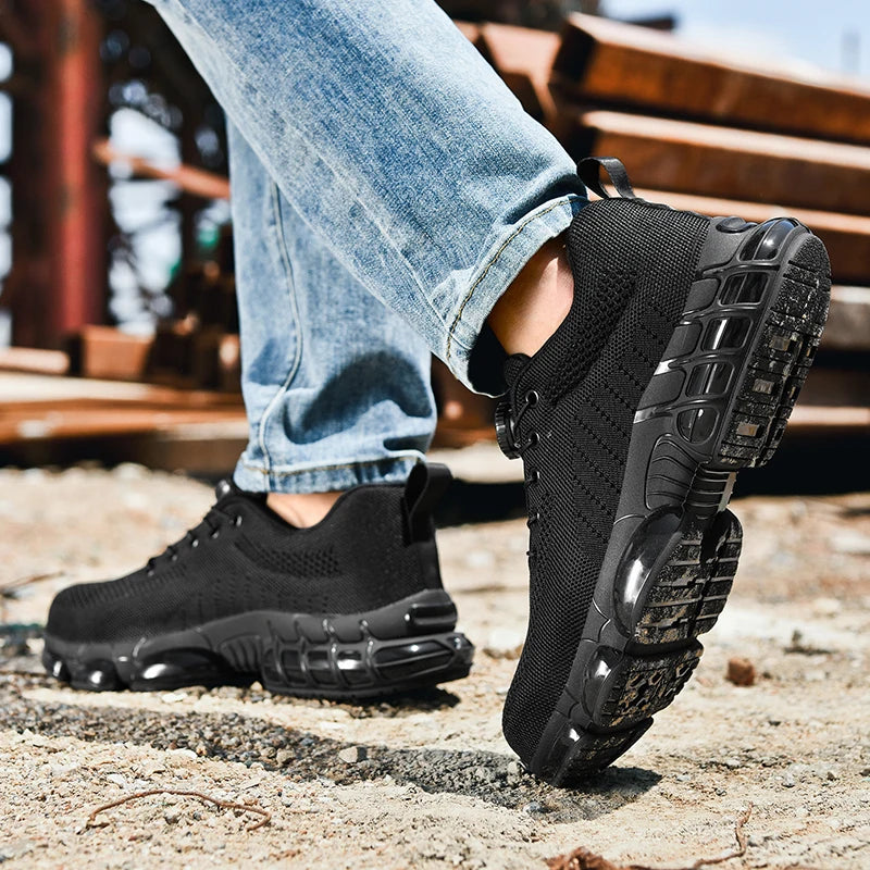 Men's Military Tactical Boots Army Boots Men Side Zipper Military Boots Men Anti-Slip Ankle Boots Work Safety Shoes Hiking Shoe