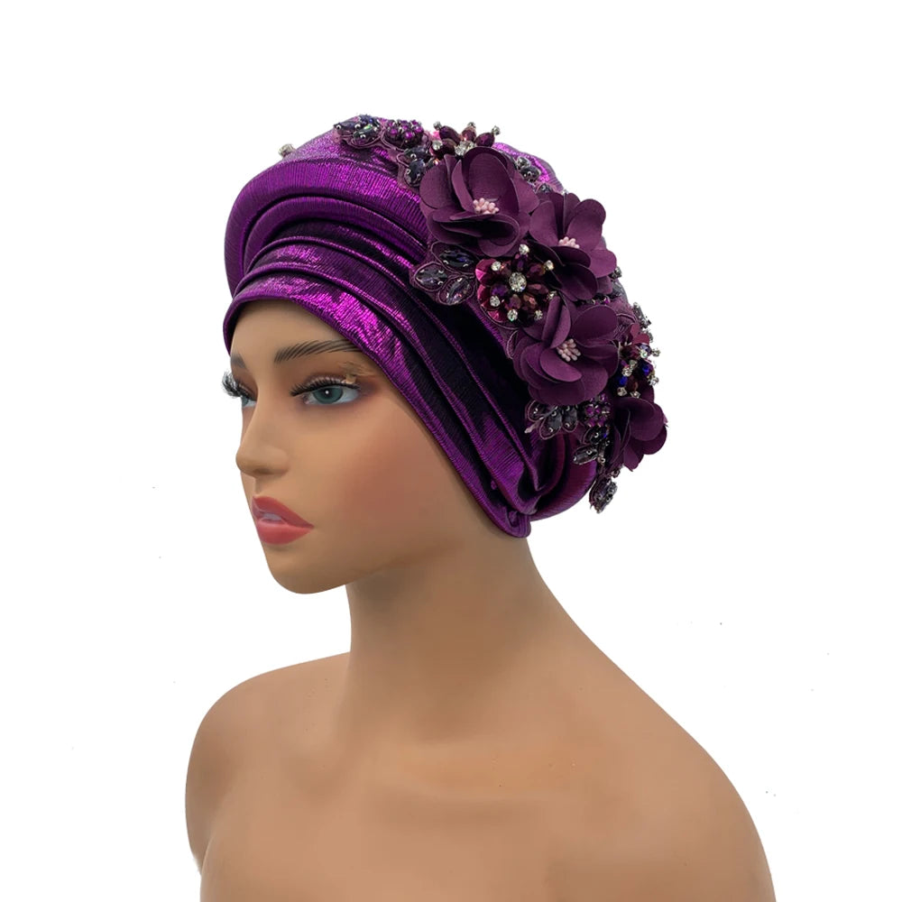 Exquisite Bouquet Turban Cap