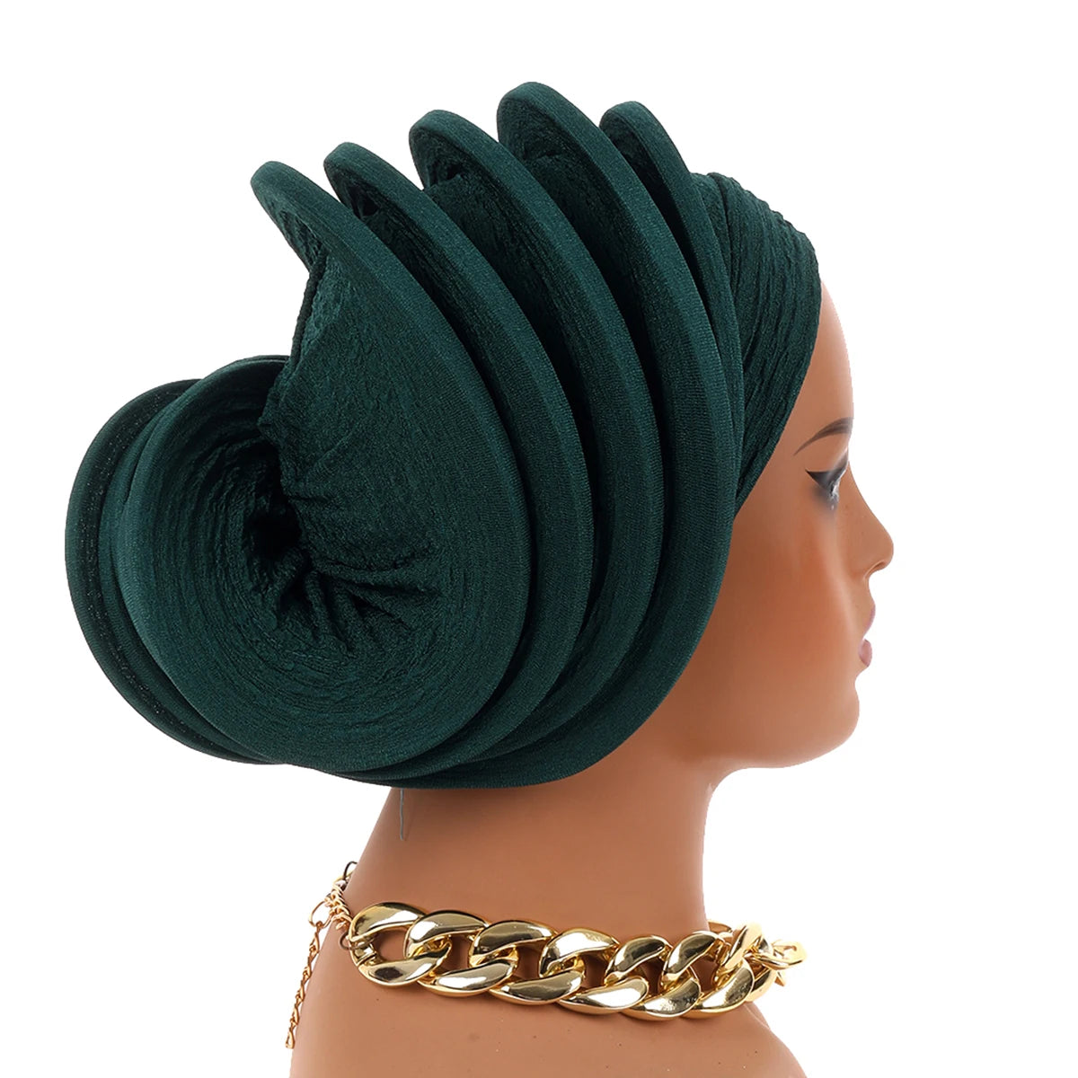 New Design Already Made African Headtie Turban Cap Lady Head Wraps Nigerian Wedding Auto Gele Party Headgear Headpiece Hat