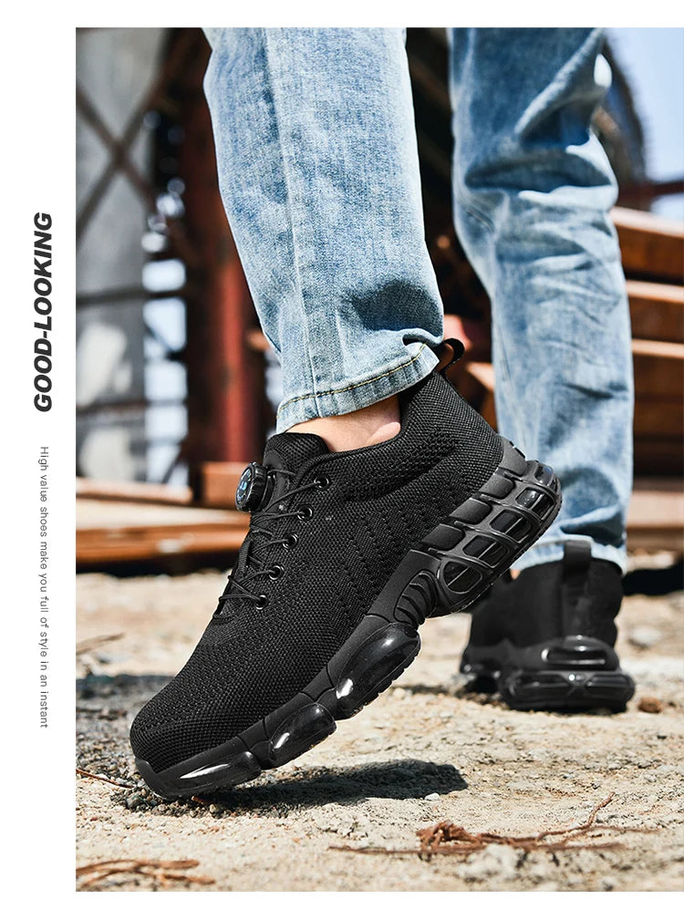 Men's Military Tactical Boots Army Boots Men Side Zipper Military Boots Men Anti-Slip Ankle Boots Work Safety Shoes Hiking Shoe