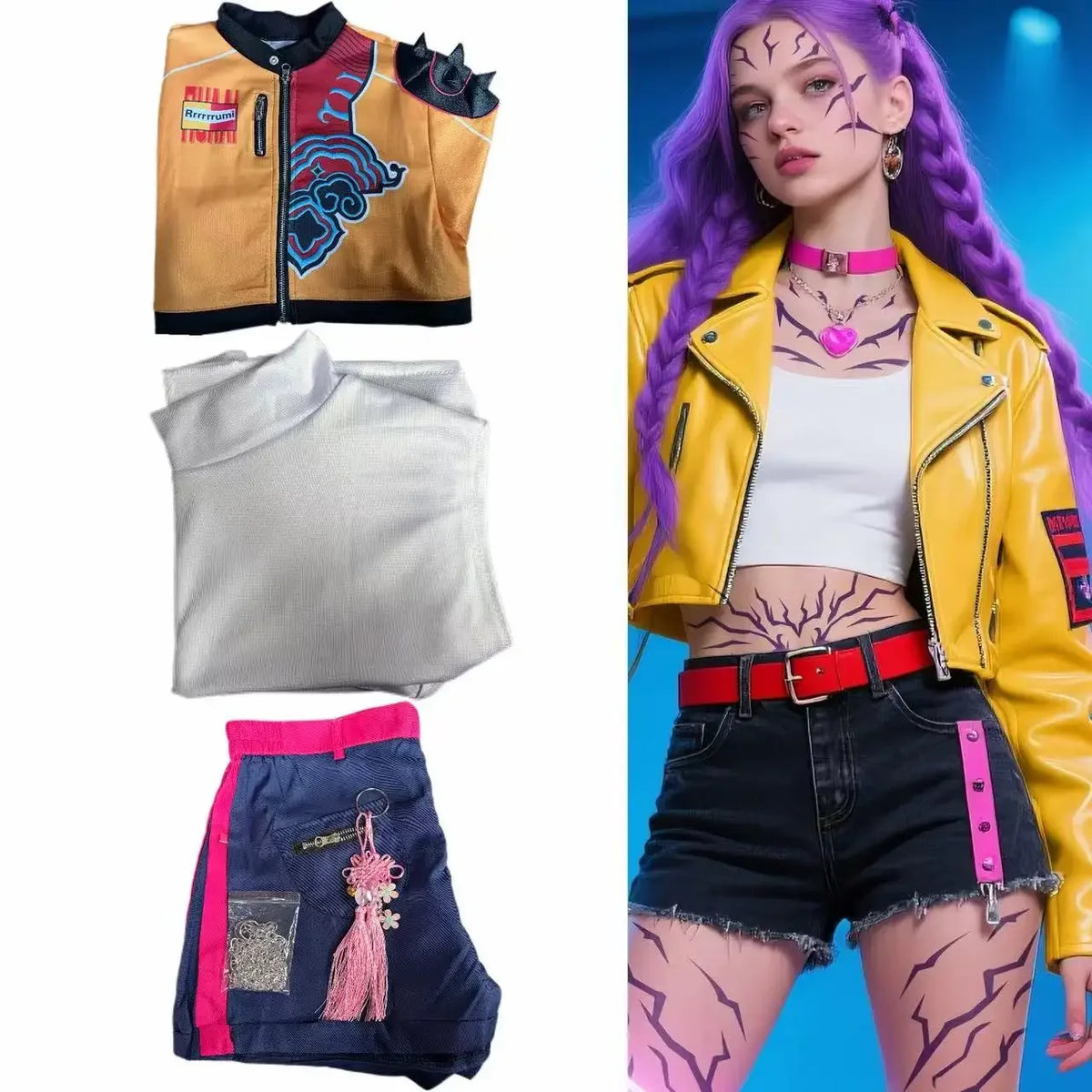 Rumi  Costume Rumi Cosplay Wig  Halloween Outfit