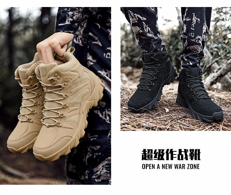 Men's Casual Shoesthick Bottom Lace-up Workwear  Shoes Men for Work Outdoor Men's Shoe High Quality Autumn Winter Hiking Boots