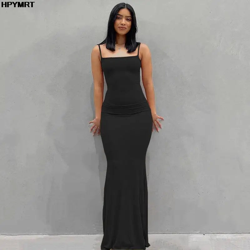 Satin Slip Sleeveless Backless  Maxi Dress