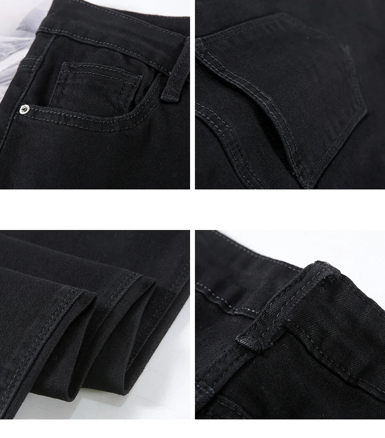 2024 New Sexy Skinny Jeans Women Hip Lift Stretch Pencil Denim Pants Casual Soft Slim Female Trousers Black Gray Blue
