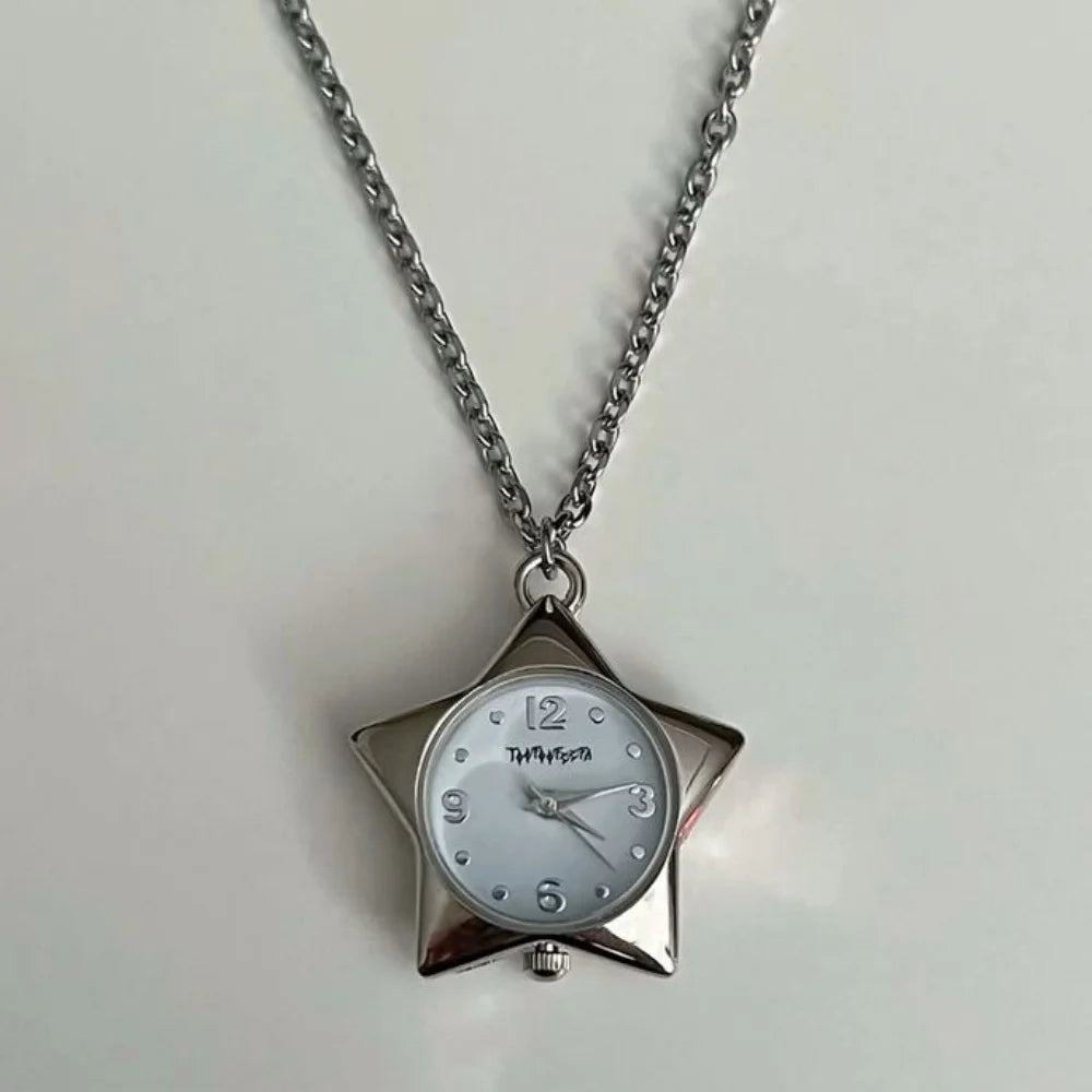 Star Pocket Adjustable Watch Clock Keychain Zinc Alloy