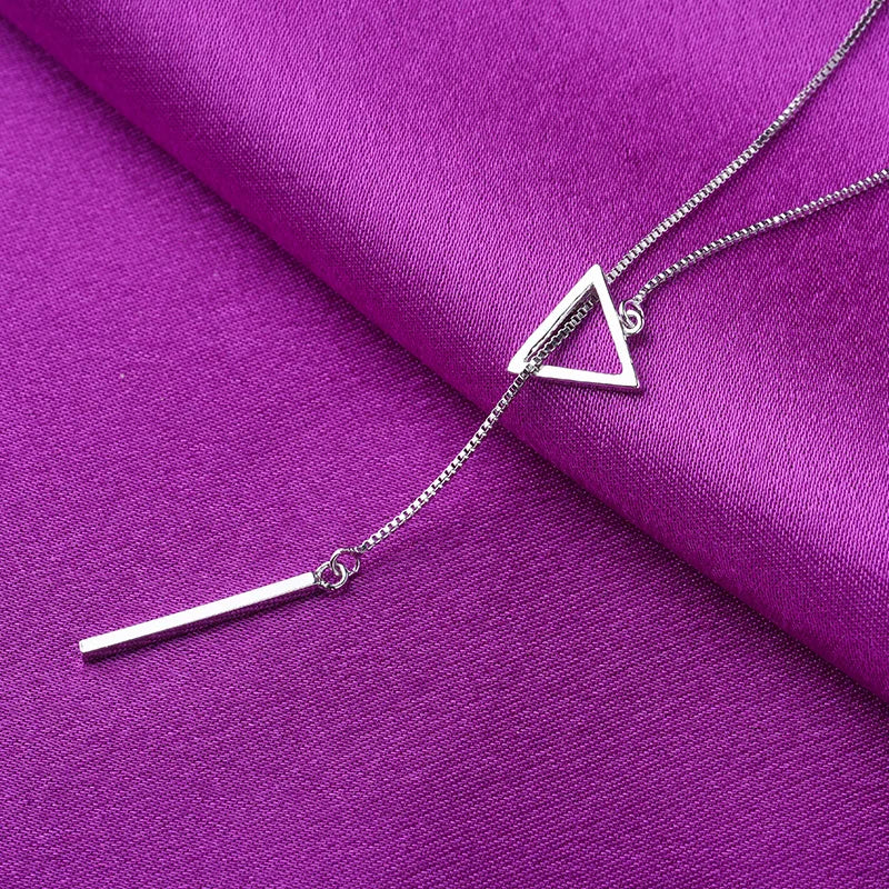 925 Sterling Silver Cross Necklace Star Asymmetric