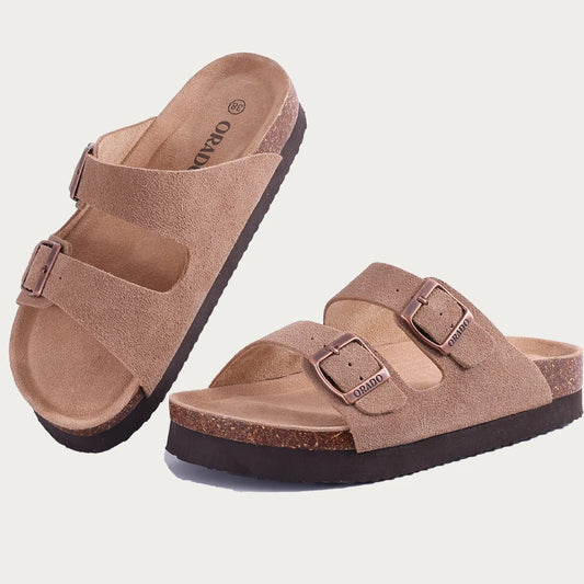 Cork Sandals For Women Men Fashion Soft Thick Sole Cork Slippers Summer Beach Sandals Home Open Toe Flat Sandals