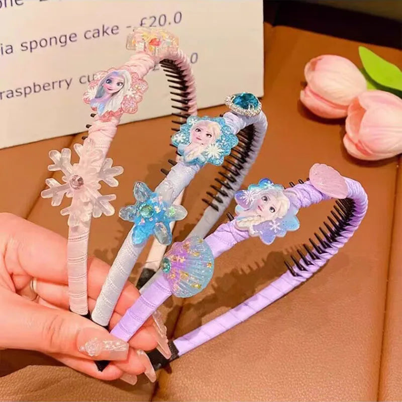 Anime Frozen Kawaii Children's Headband: Elsa Princess Crown – Girls' Hair & Dress Accessories, Gifts