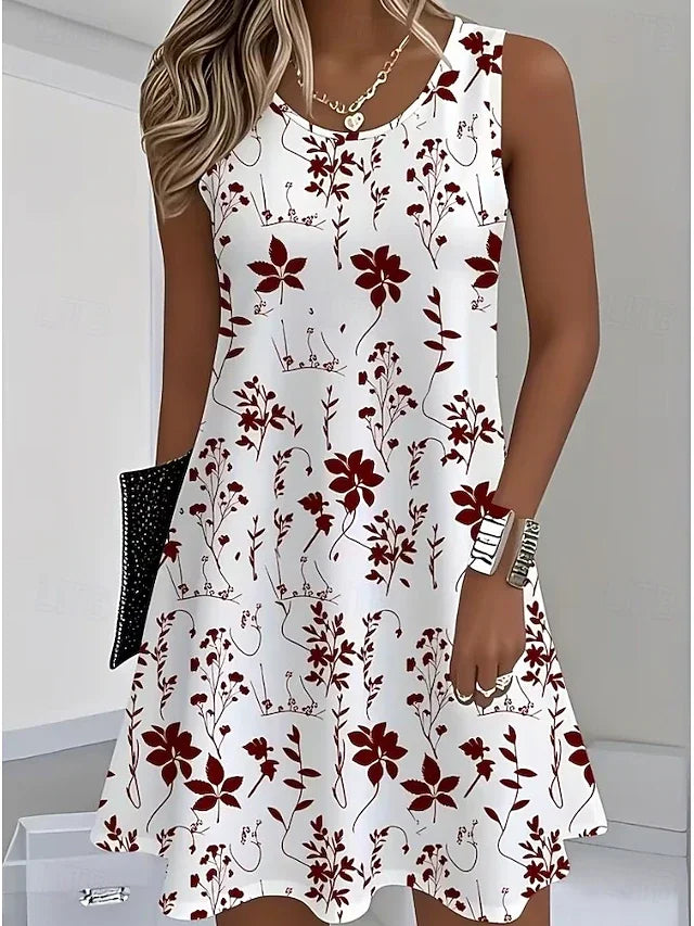 A Line  Floral Dress
