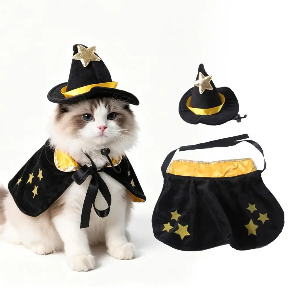 Halloween Pet Cat Witch Costume