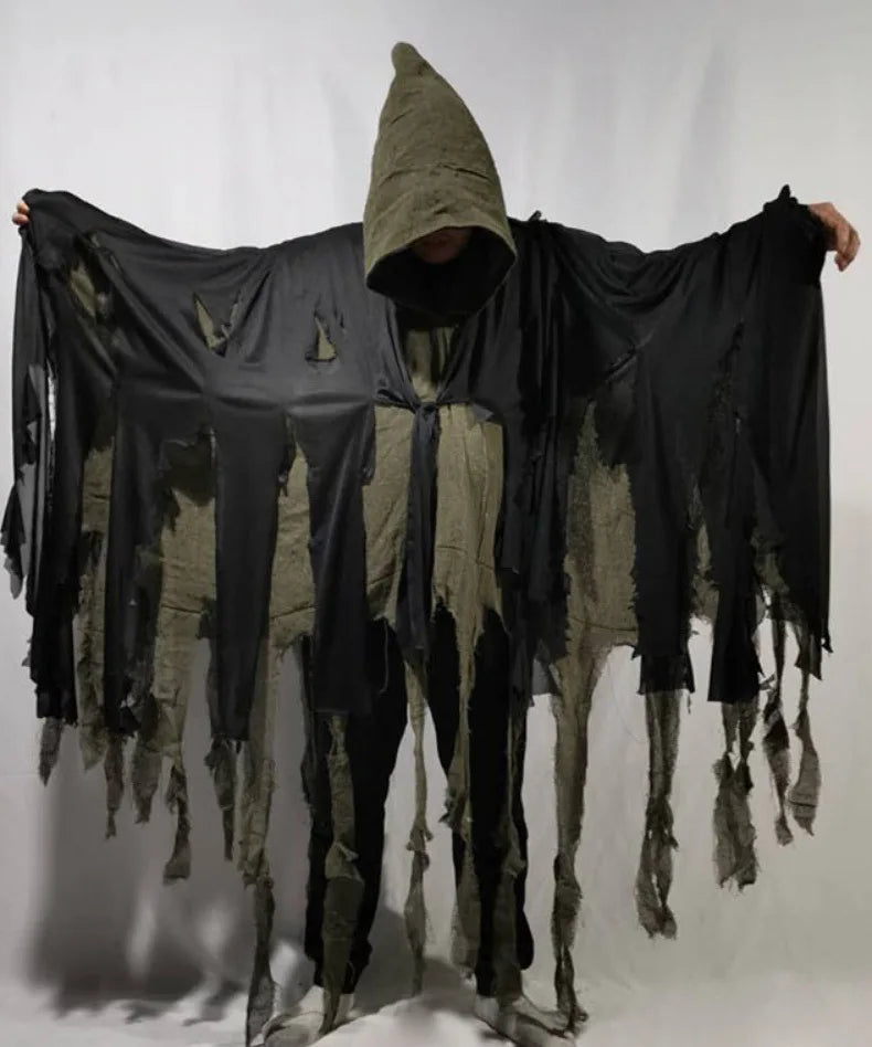 Halloween Hooded Cloak Cape Costume for Adults Witch Vampire