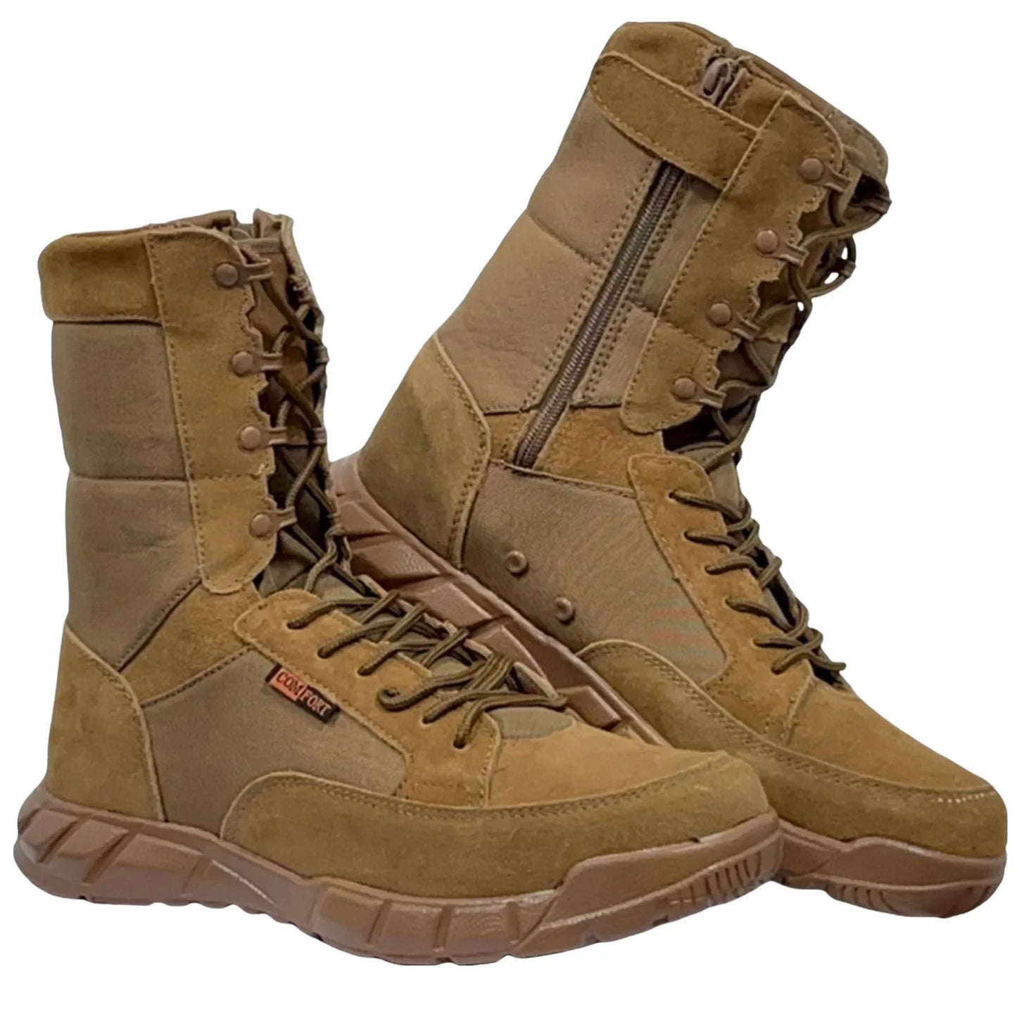 Man Lightweight Tactical Boots Combat Anti-Collision Training Lace Up Waterproof Outdoor Hiking Breathable Shoe