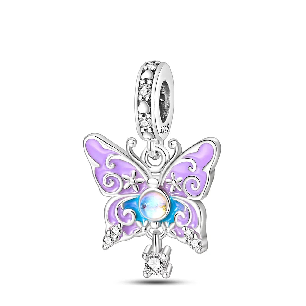 Purple Series 925 Sterling Silver Dreamy Lily Flower
