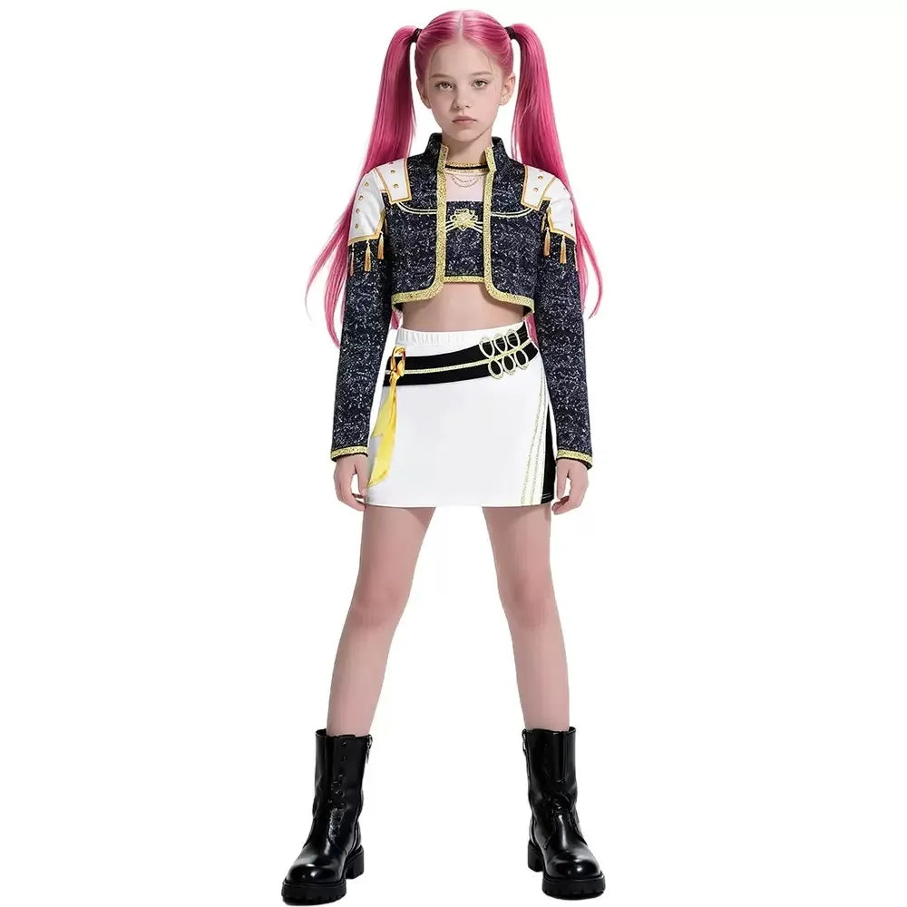 Zoey Rumi Mira Cosplay Costume kpop Women Girls Halloween Carnival Audlt Kids Child Party Role Playing Outfits