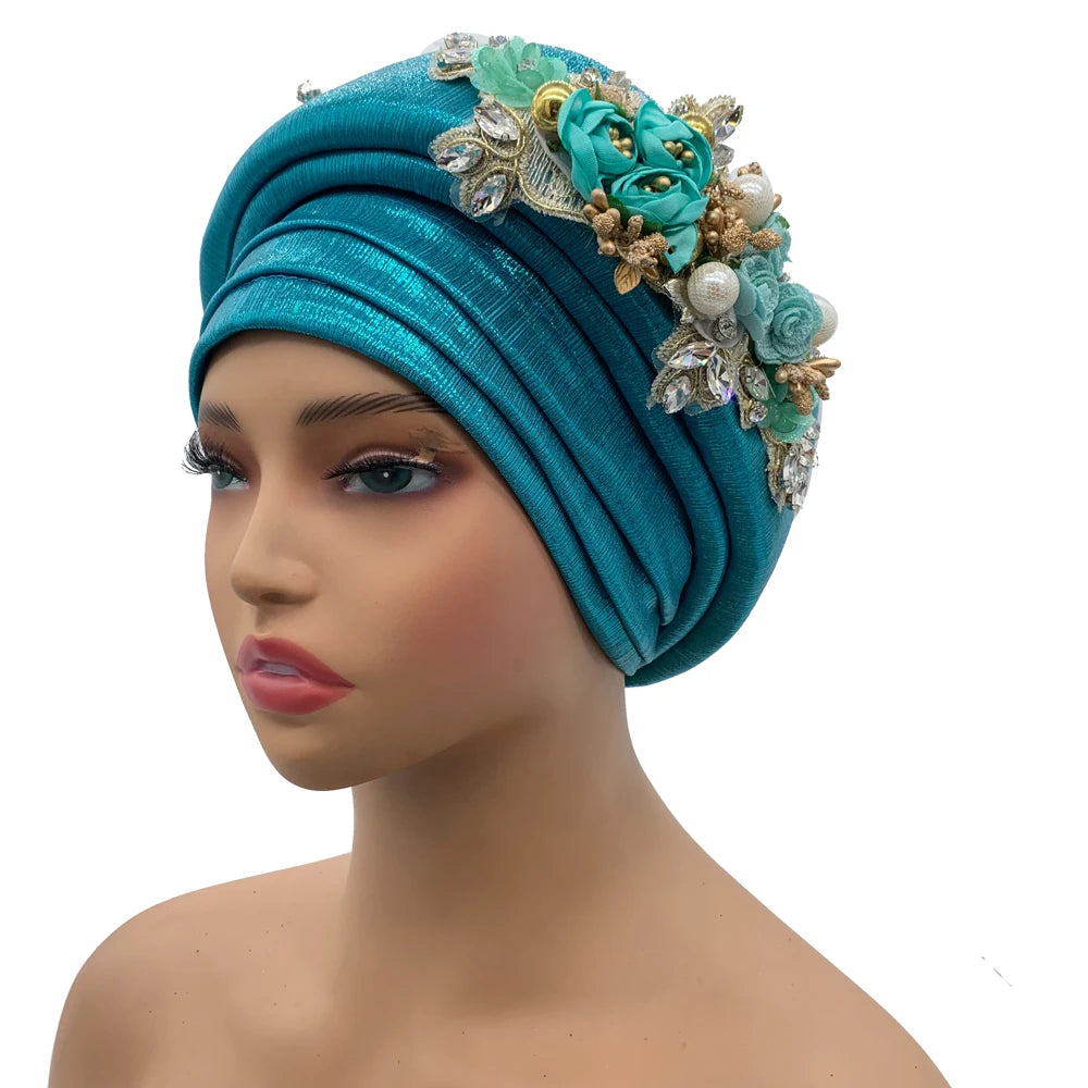 Exquisite Bouquet Turban Cap