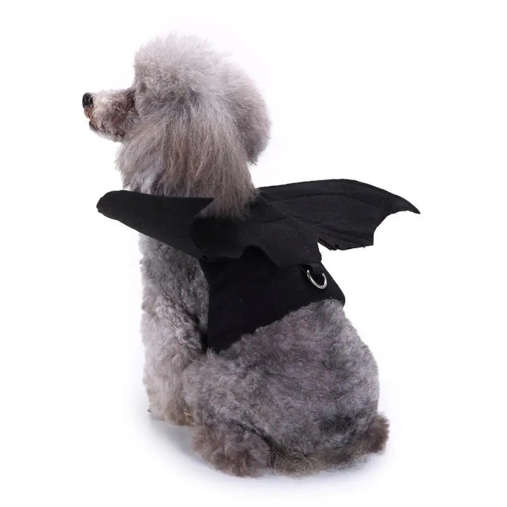 -Halloween Pet Costume - Cute Black Bat Wings Harness Costume For Cats And Dogs,
