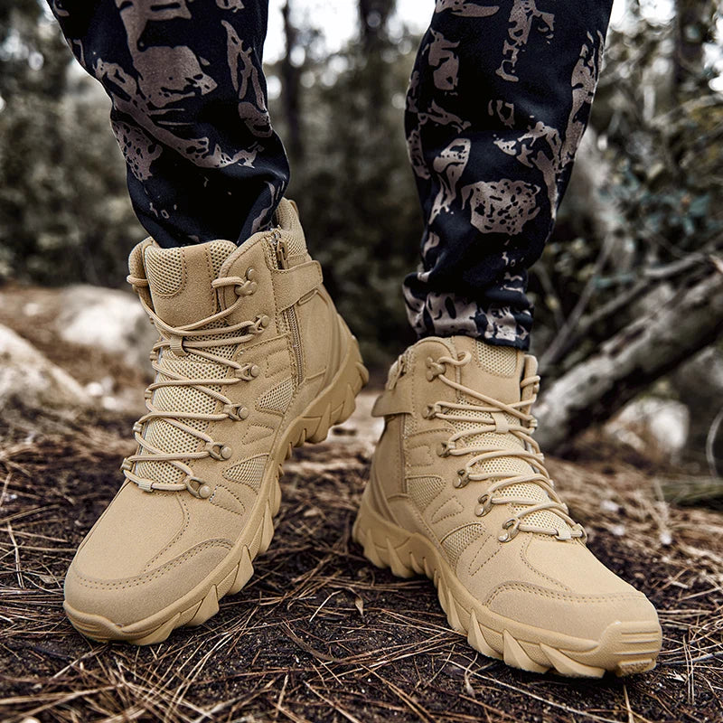 Men's Casual Shoesthick Bottom Lace-up Workwear  Shoes Men for Work Outdoor Men's Shoe High Quality Autumn Winter Hiking Boots