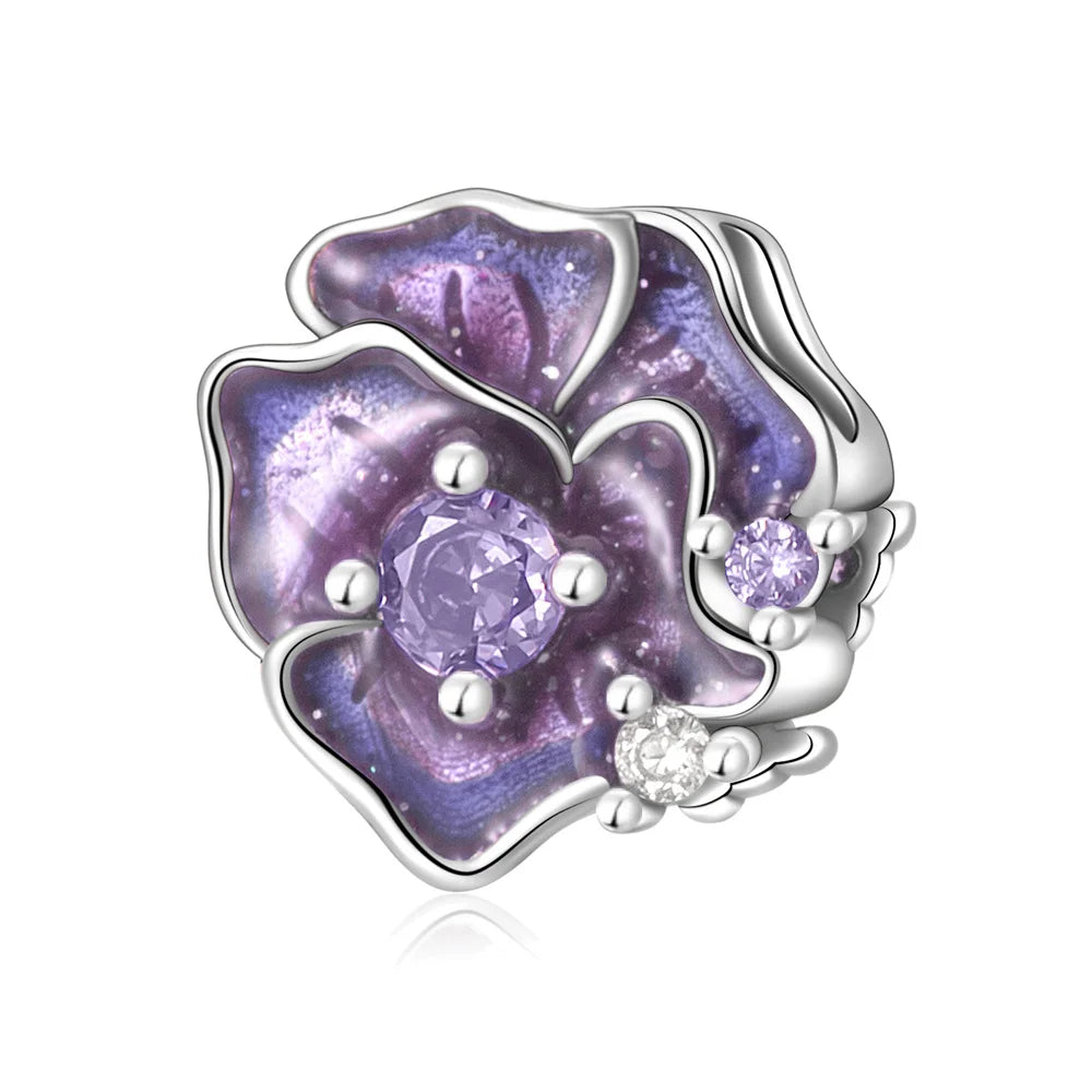 Purple Series 925 Sterling Silver Dreamy Lily Flower