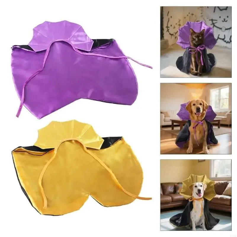 Halloween Pet Costume Cloak with Easy to Wear Laceup Tied  Polyester