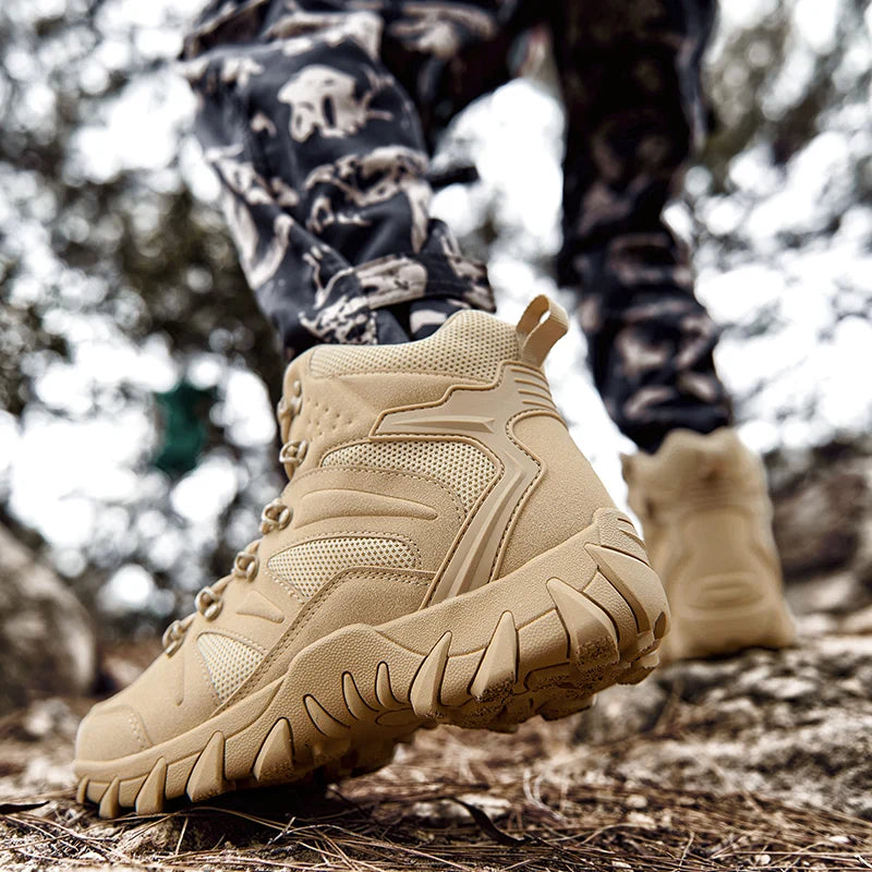 Men's Casual Shoesthick Bottom Lace-up Workwear  Shoes Men for Work Outdoor Men's Shoe High Quality Autumn Winter Hiking Boots