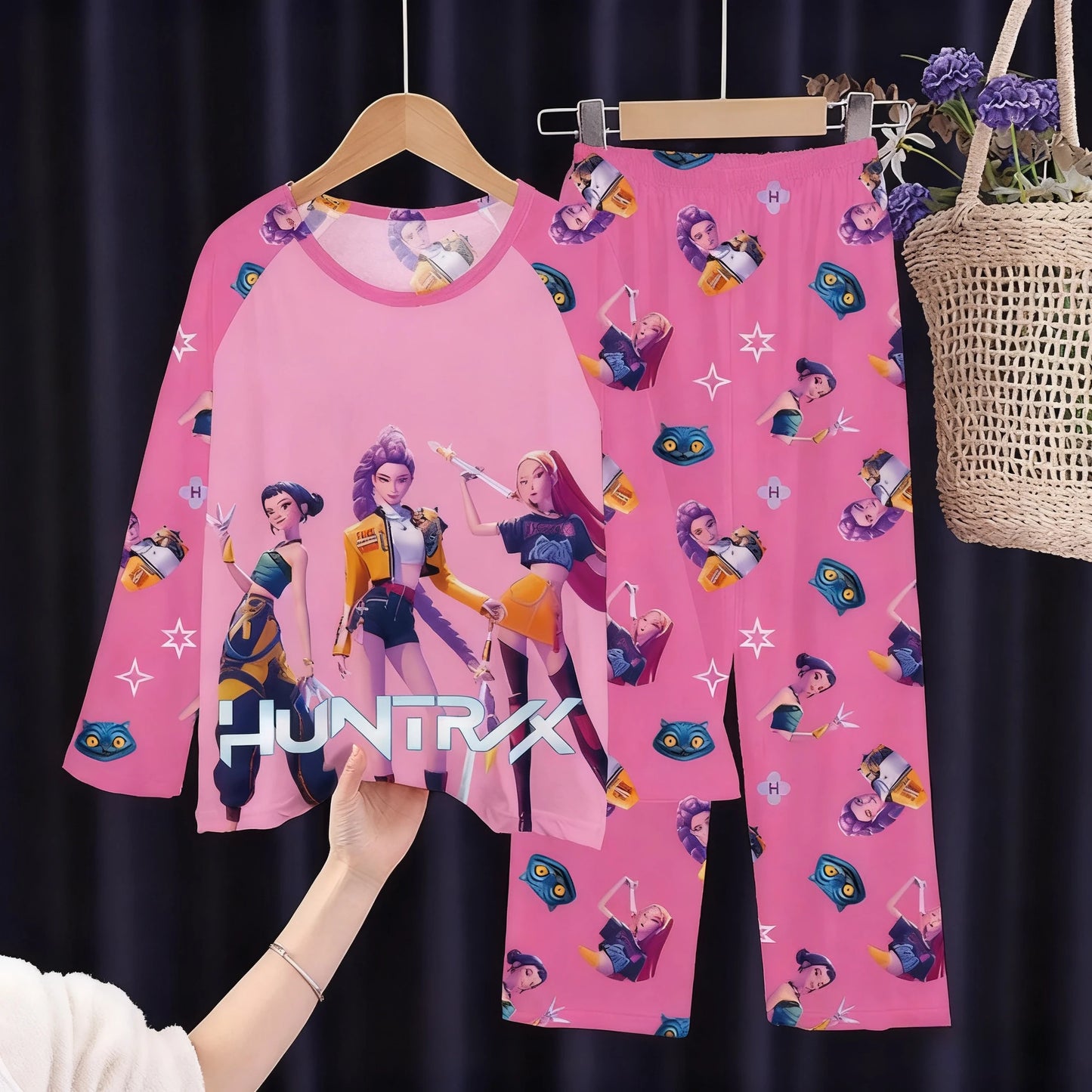 New  Pijamas Long Sleeve Print Cartoon