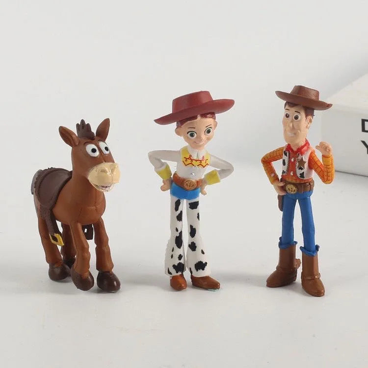 7Pcs/Set Toy Story 4 Action Figures Toy Woody Jessie Buzz Lightyear Forky Pig Bear Figura Model Doll Figurine  Birthday GiftK