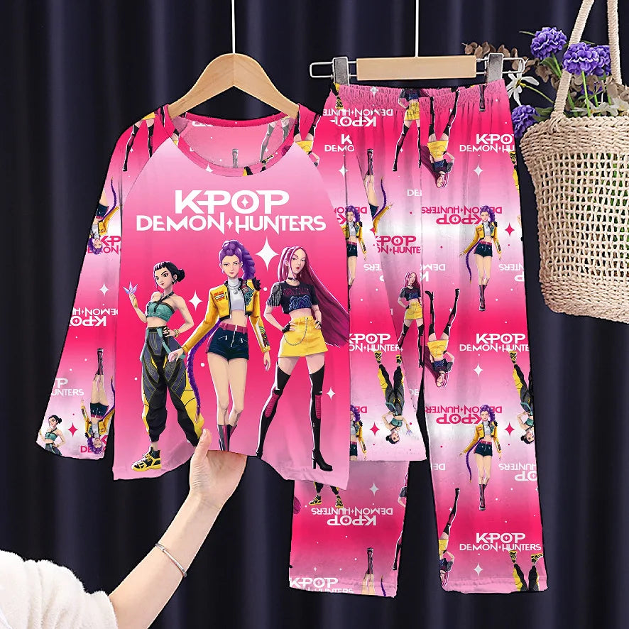 New  Pijamas Long Sleeve Print Cartoon